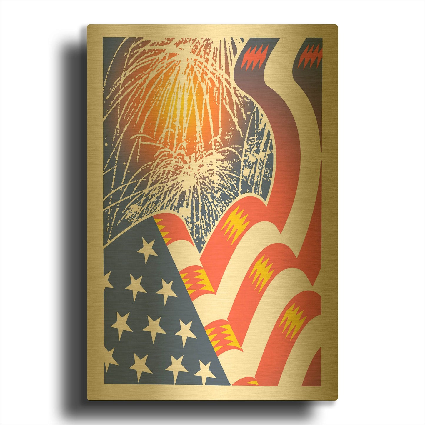 'The Fourth' By David Chestnutt Gold Metal Wall Art