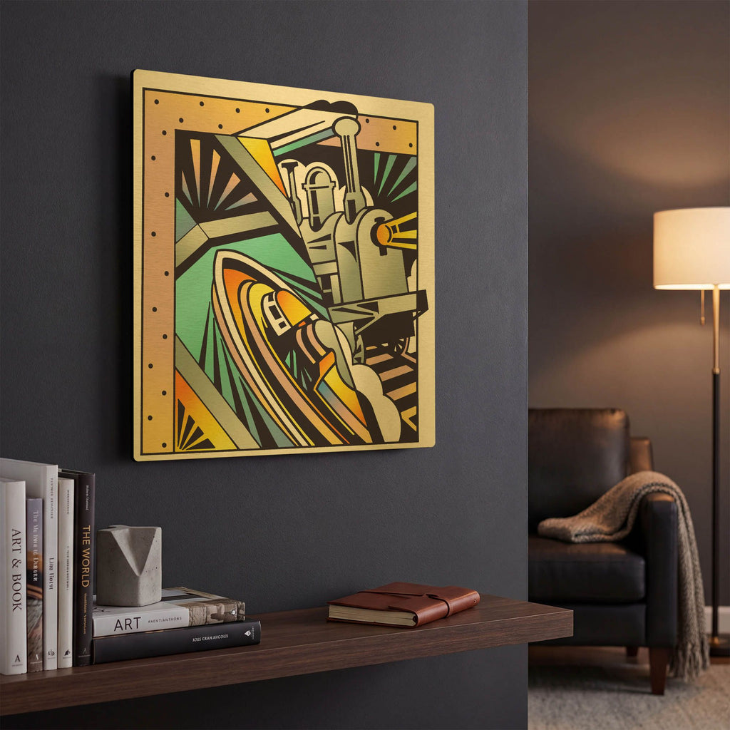 'Transportation' By David Chestnutt Gold Metal Wall Art