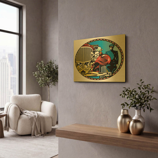 'Valet' By David Chestnutt Gold Metal Wall Art
