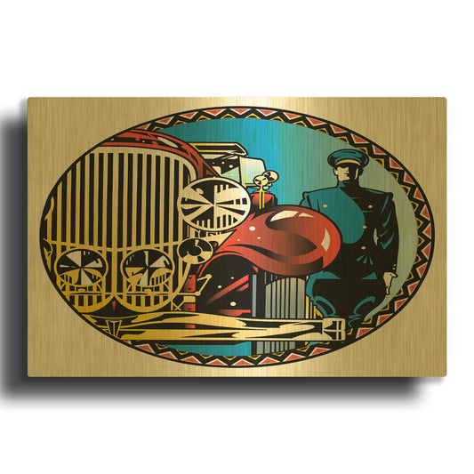 'Valet' By David Chestnutt Gold Metal Wall Art