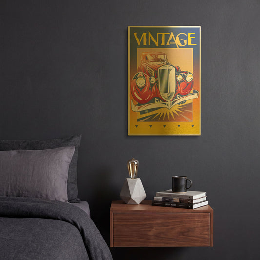 'Vintage' By David Chestnutt Gold Metal Wall Art