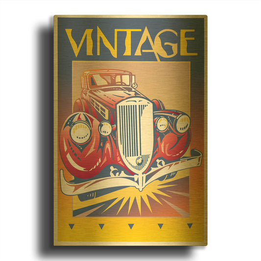 'Vintage' By David Chestnutt Gold Metal Wall Art