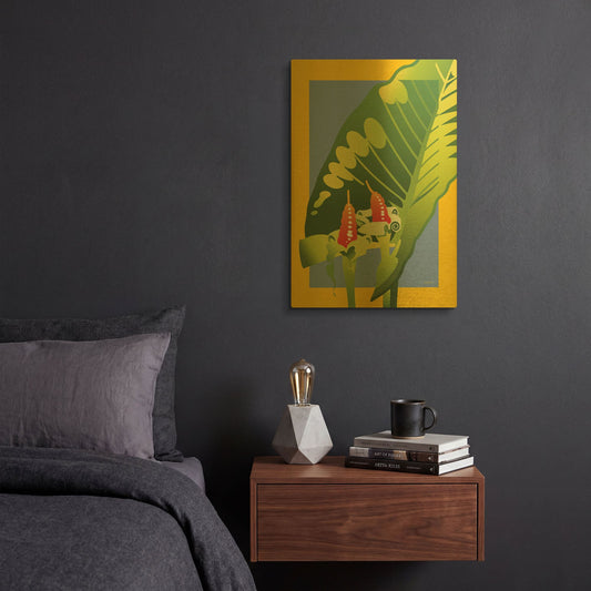 'Alocasia' By David Chestnutt Gold Metal Wall Art