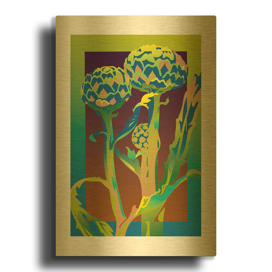'Artichoke' By David Chestnutt Gold Metal Wall Art