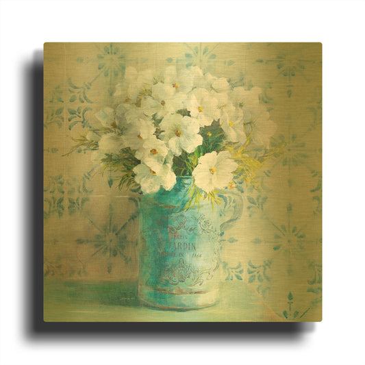 'May Blossoms I Crop' By Danhui Nai Gold Metal Wall Art