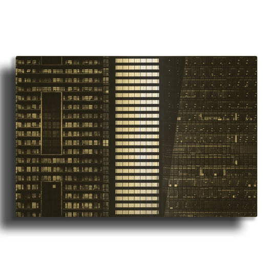 'Geometry No 11' By Brian Carson Gold Metal Wall Art