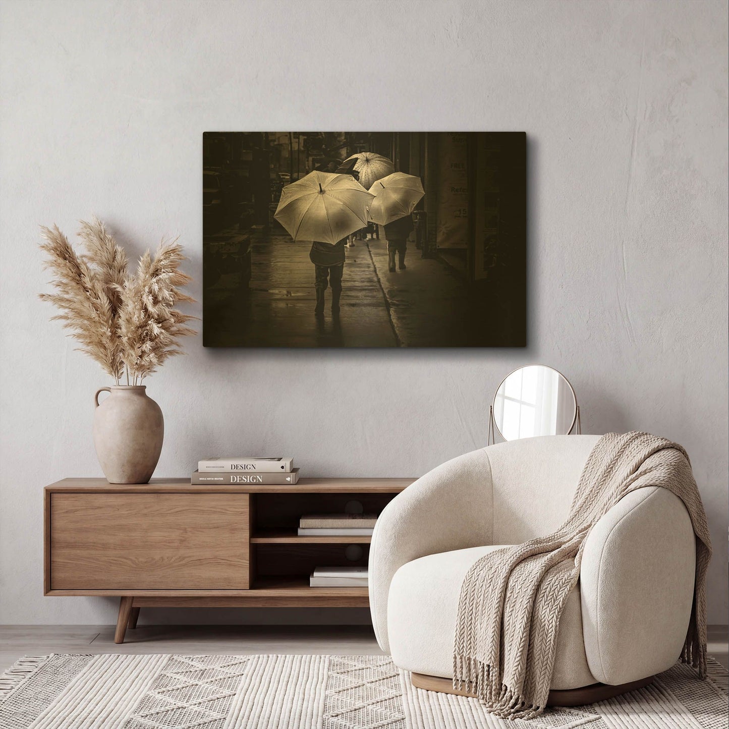 'It Was A Rainy Day No 13' By Brian Carson Gold Metal Wall Art