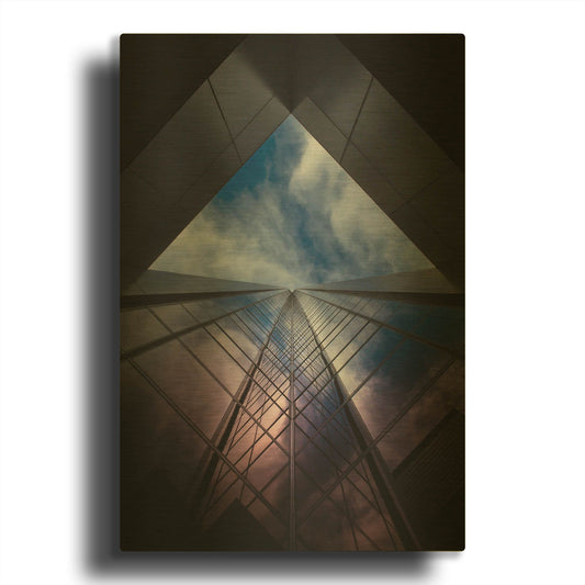 'No 100 King St W 2' By Brian Carson Gold Metal Wall Art