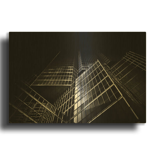 'No 200 King St W' By Brian Carson Gold Metal Wall Art