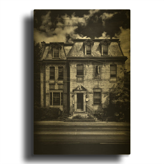 'No 370 Dundas Street West' By Brian Carson Gold Metal Wall Art