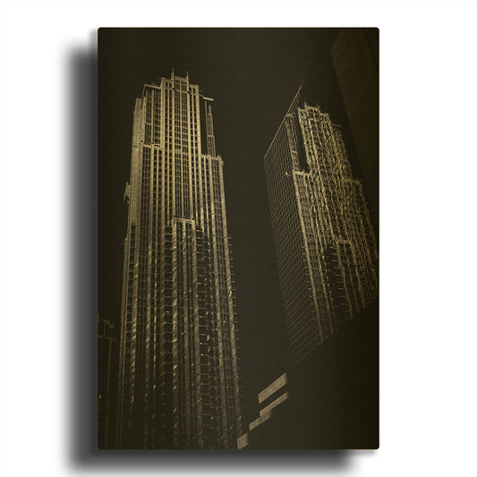 'No 763 Bay St 1' By Brian Carson Gold Metal Wall Art