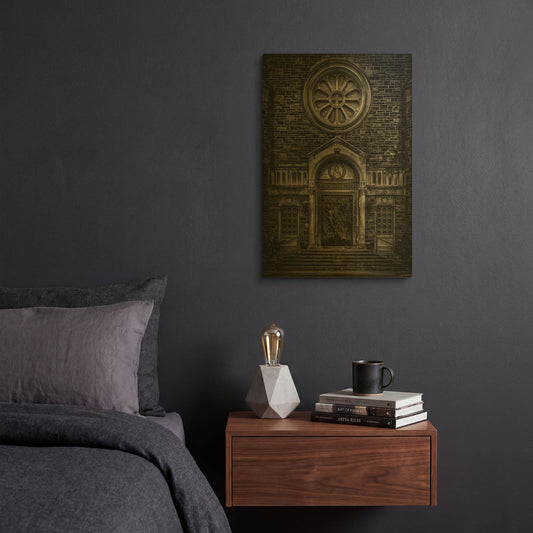 'Our Lady of Sorrows' By Brian Carson Gold Metal Wall Art
