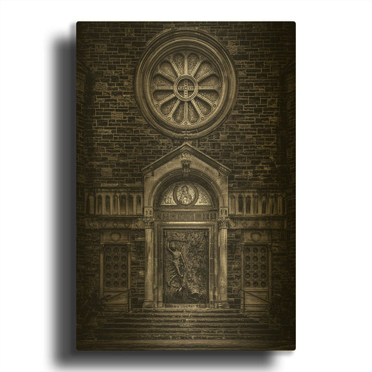 'Our Lady of Sorrows' By Brian Carson Gold Metal Wall Art