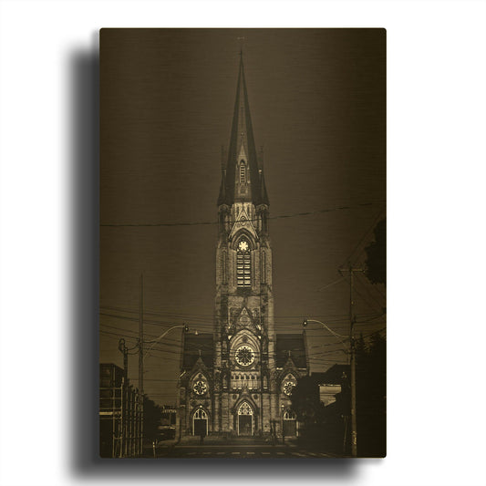 'St. Mary' By Brian Carson Gold Metal Wall Art