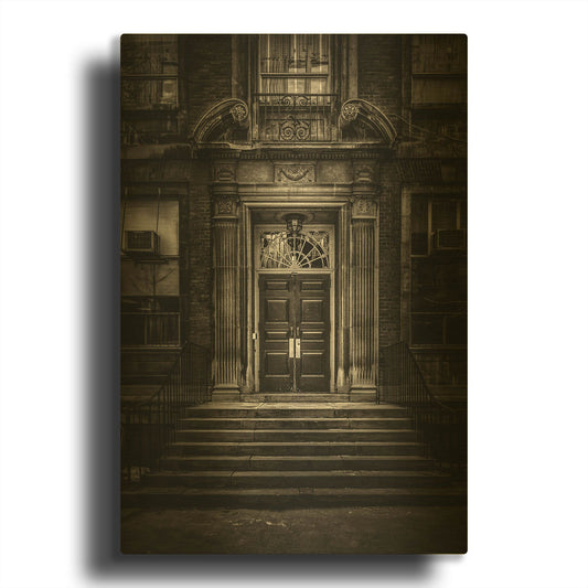 'University Of Toronto FitzGerald Building No 2' By Brian Carson Gold Metal Wall Art
