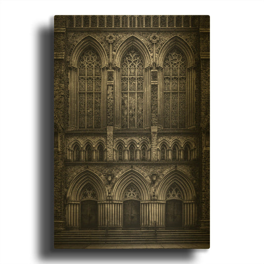 'St Pauls Bloor Street No 2' By Brian Carson Gold Metal Wall Art