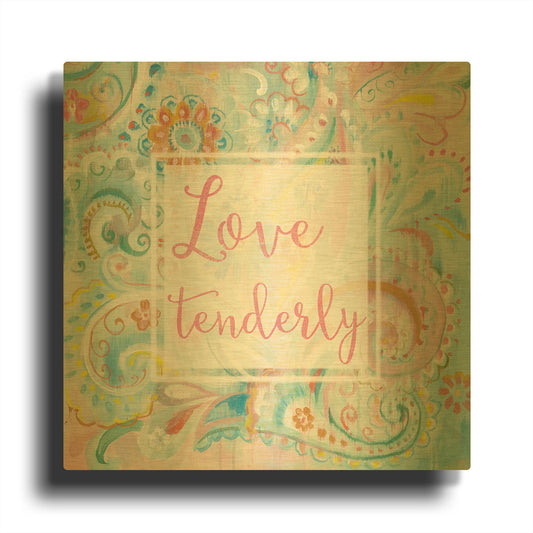 'Spring Dream Paisley III Pink Sentiment' By Danhui Nai Gold Metal Wall Art