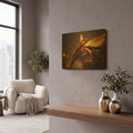 'Side Effect Eiffel' By Sebastien Lory Gold Metal Wall Art