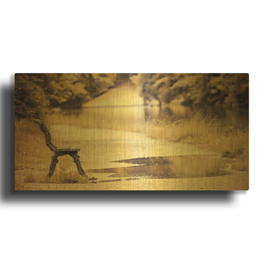 'After the Rain' By Sebastien Lory Gold Metal Wall Art