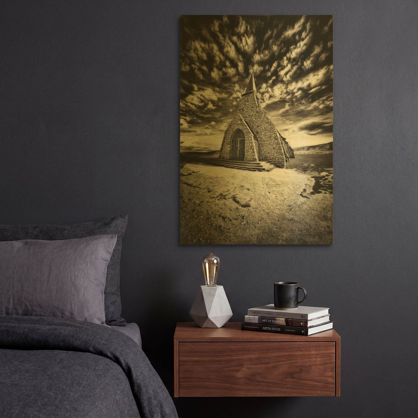 'Hell s Church' By Sebastien Lory Gold Metal Wall Art