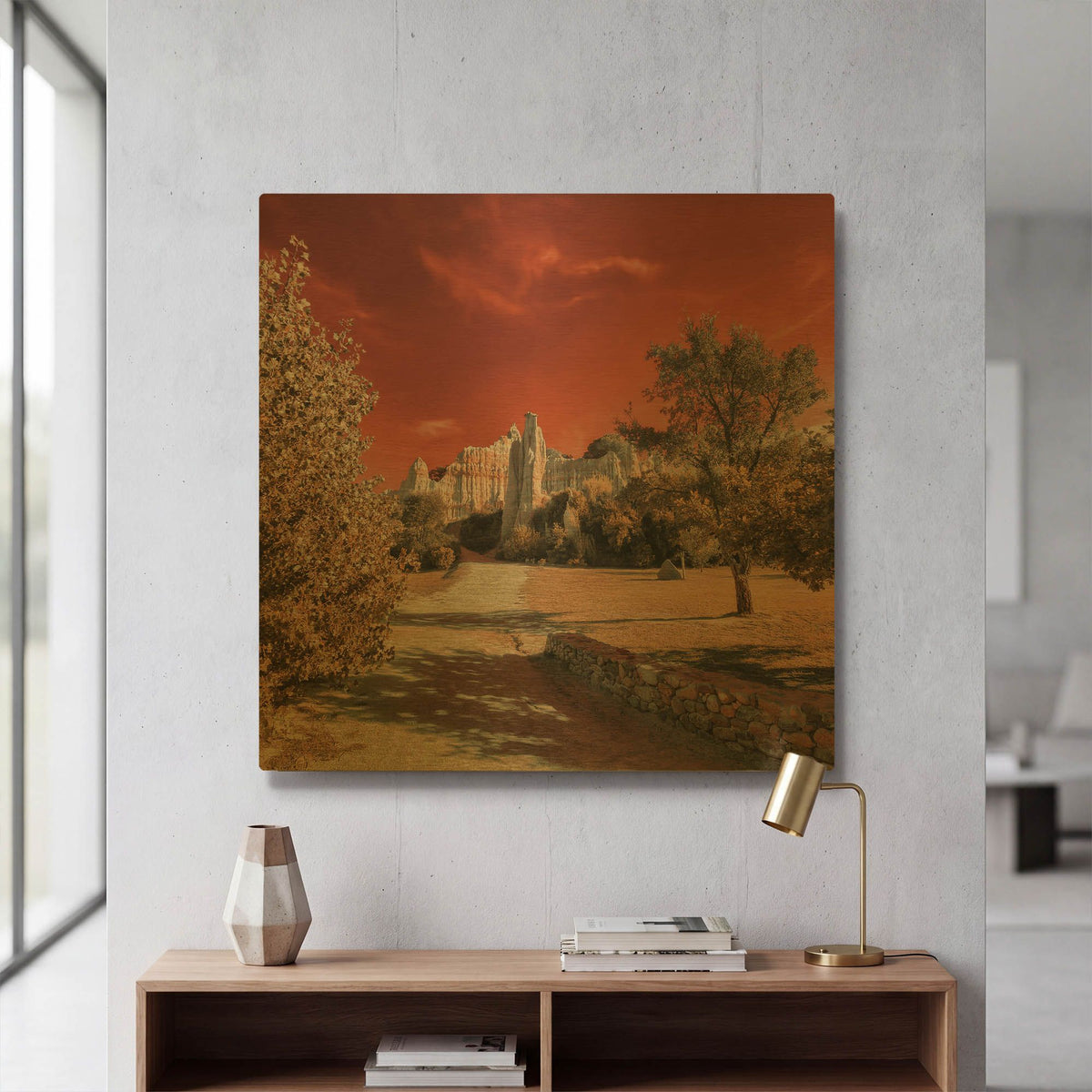 'IRadiation' By Sebastien Lory Gold Metal Wall Art