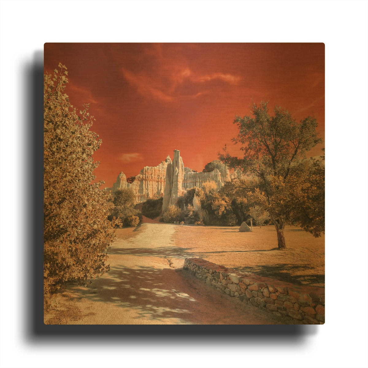 'IRadiation' By Sebastien Lory Gold Metal Wall Art