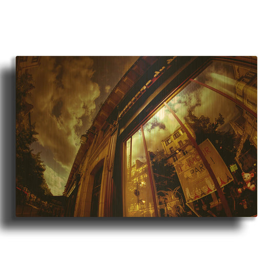 'Love In Paris' By Sebastien Lory Gold Metal Wall Art