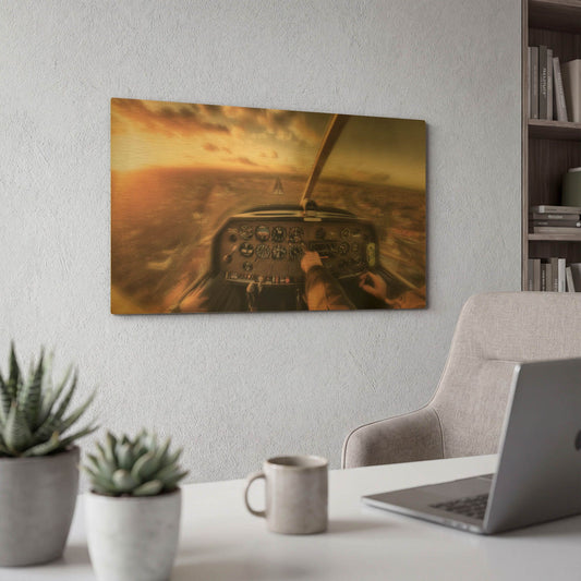 'Meydey' By Sebastien Lory Gold Metal Wall Art