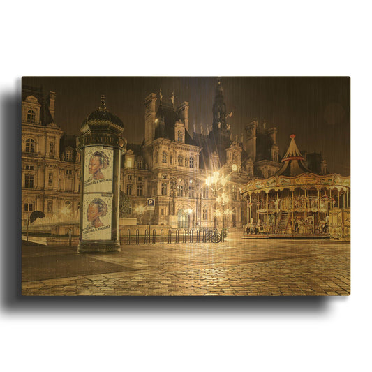 'Night Carnival' By Sebastien Lory Gold Metal Wall Art