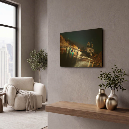 'Parisian Lights' By Sebastien Lory Gold Metal Wall Art