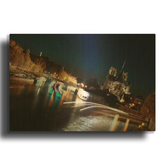 'Parisian Lights' By Sebastien Lory Gold Metal Wall Art