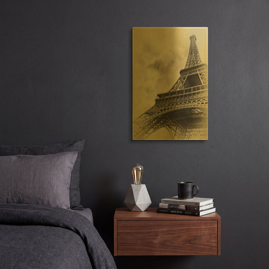'Parisian Spirit' By Sebastien Lory Gold Metal Wall Art