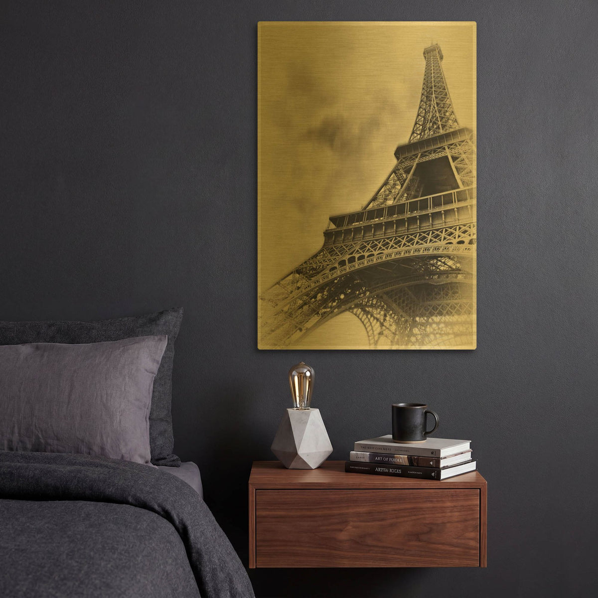 'Parisian Spirit' By Sebastien Lory Gold Metal Wall Art