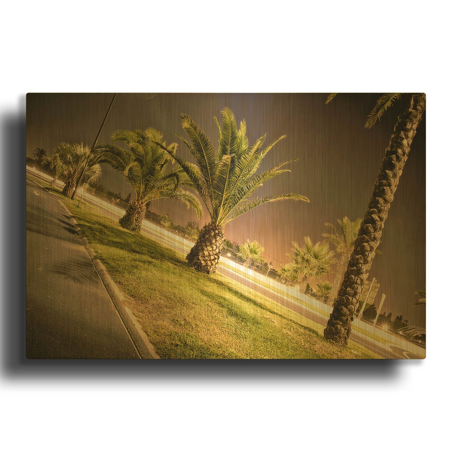 'Summer Night' By Sebastien Lory Gold Metal Wall Art