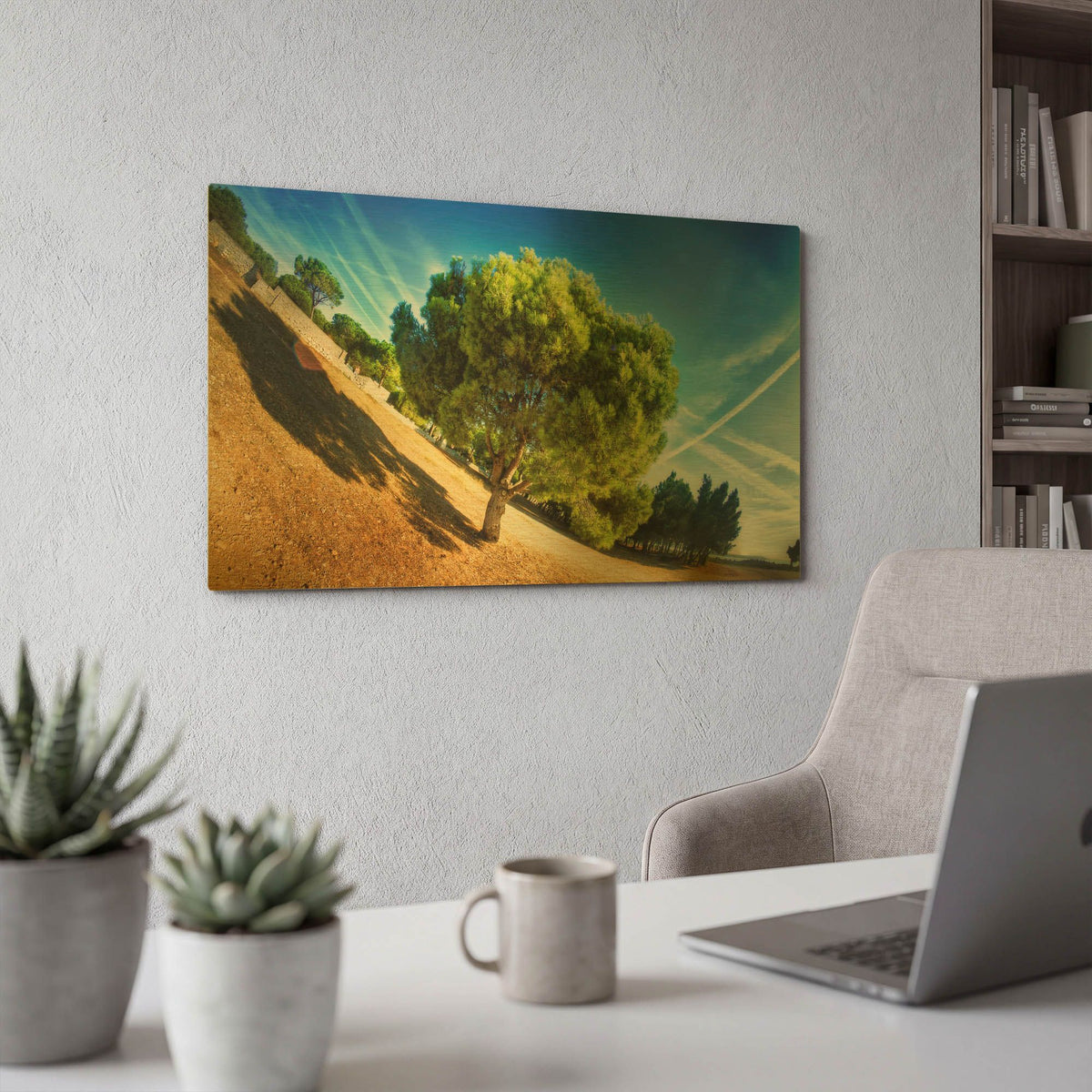 'Summer Tree' By Sebastien Lory Gold Metal Wall Art