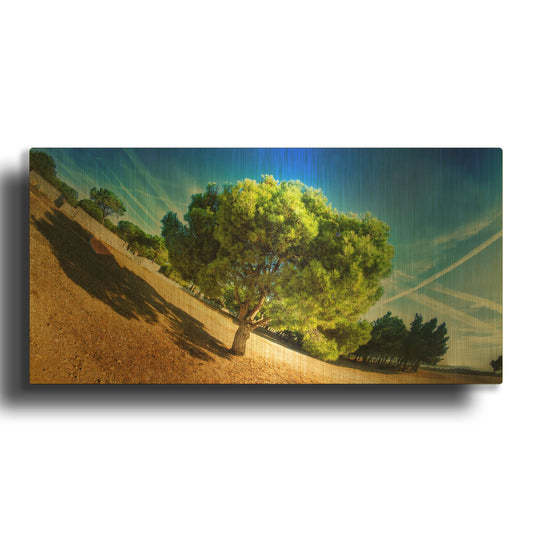 'Summer Tree' By Sebastien Lory Gold Metal Wall Art