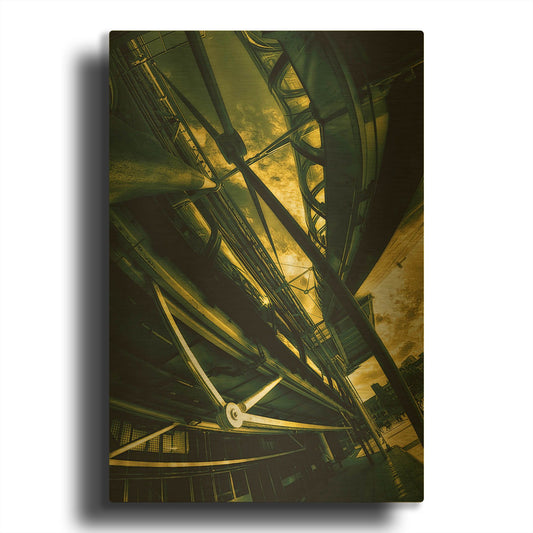 'Beaubourg' By Sebastien Lory Gold Metal Wall Art