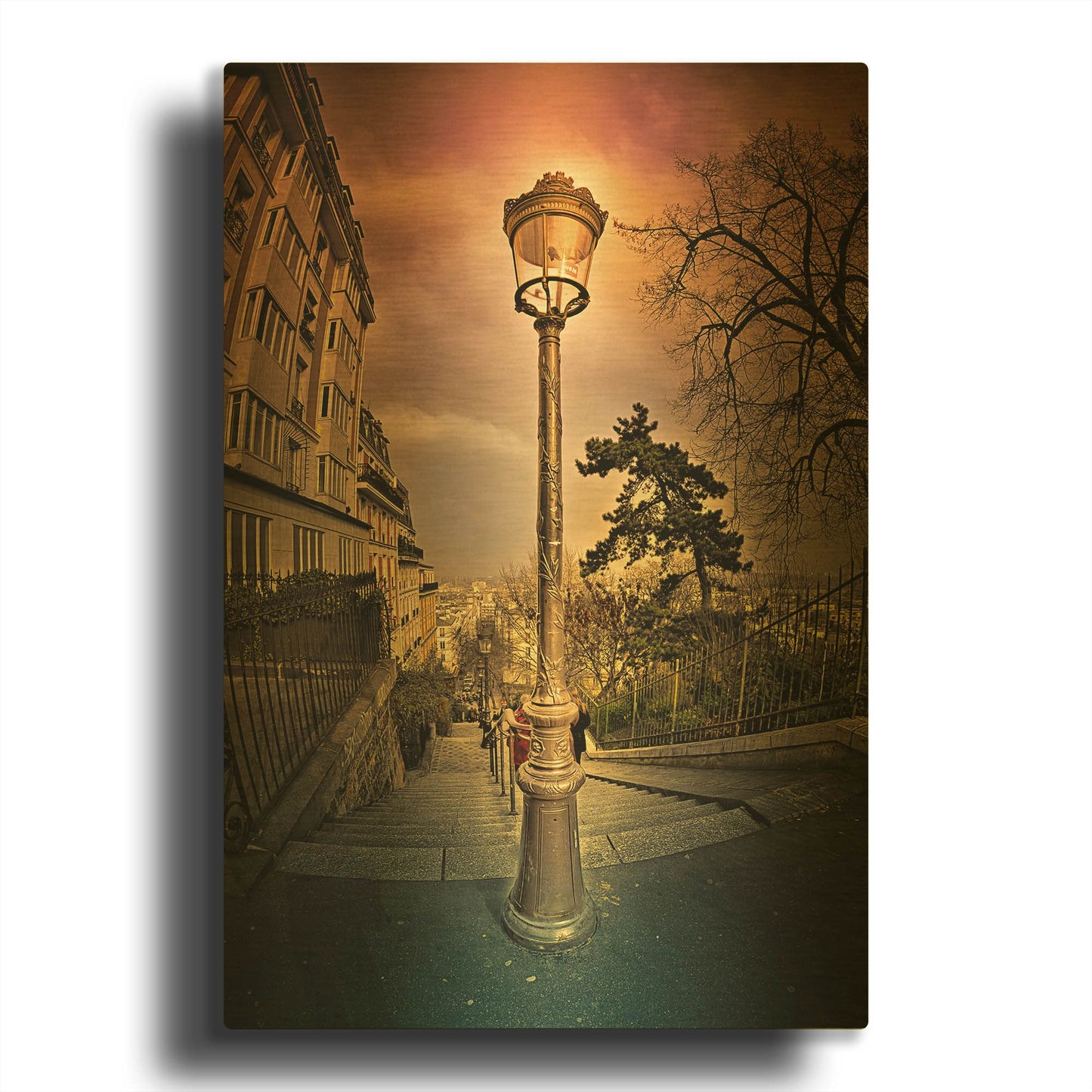 'Reverbere' By Sebastien Lory Gold Metal Wall Art