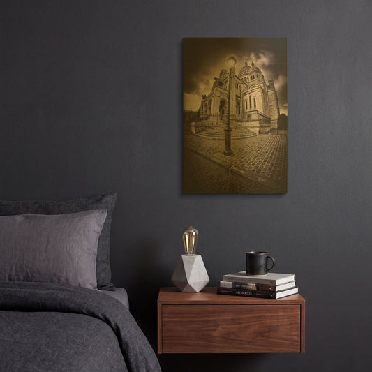 'Montemartre' By Sebastien Lory Gold Metal Wall Art