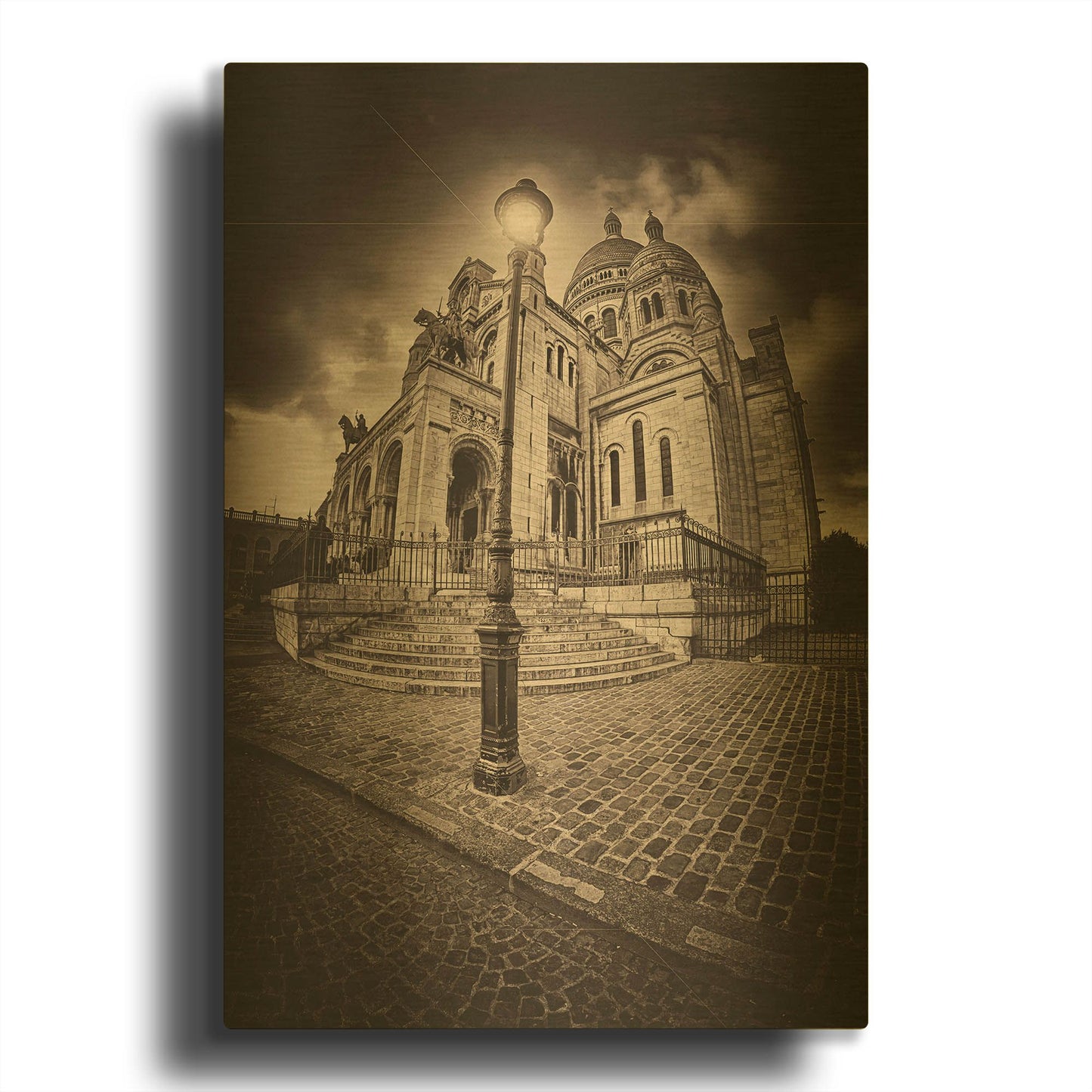 'Montemartre' By Sebastien Lory Gold Metal Wall Art