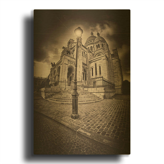 'Montemartre' By Sebastien Lory Gold Metal Wall Art