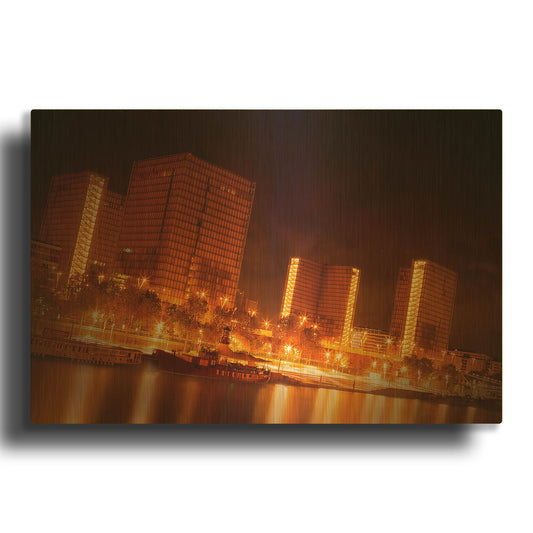 'BNF' By Sebastien Lory Gold Metal Wall Art