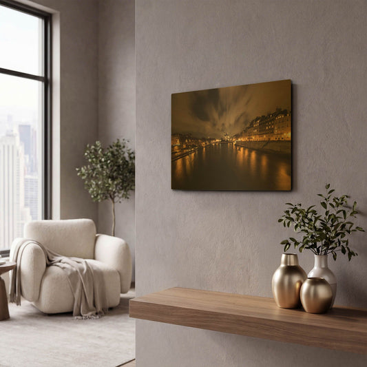 'Notre-Dame' By Sebastien Lory Gold Metal Wall Art