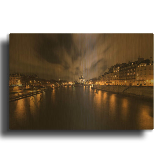 'Notre-Dame' By Sebastien Lory Gold Metal Wall Art