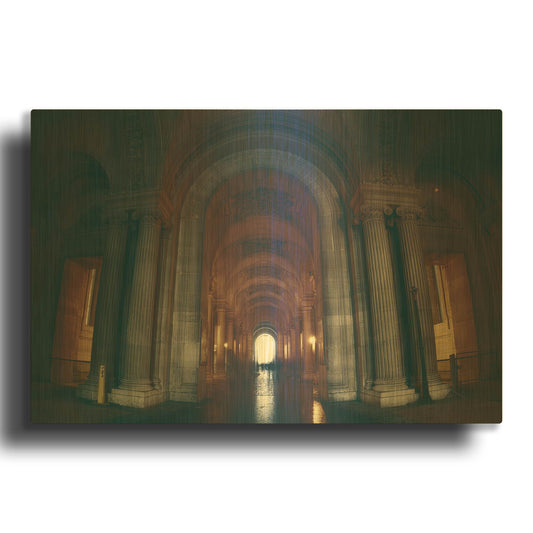 'Hall of Ghosts' By Sebastien Lory Gold Metal Wall Art