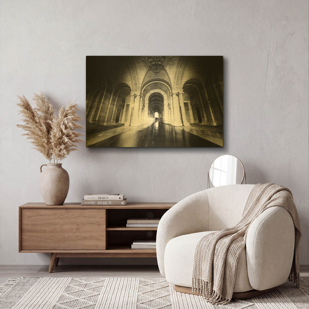 'Parisian Ghost' By Sebastien Lory Gold Metal Wall Art