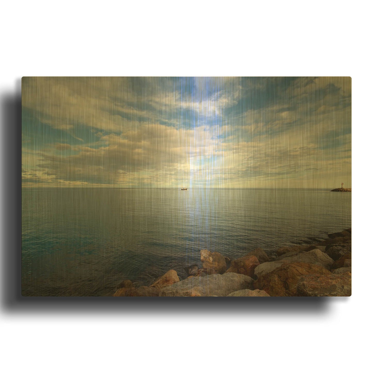 'St. Cyp' By Sebastien Lory Gold Metal Wall Art
