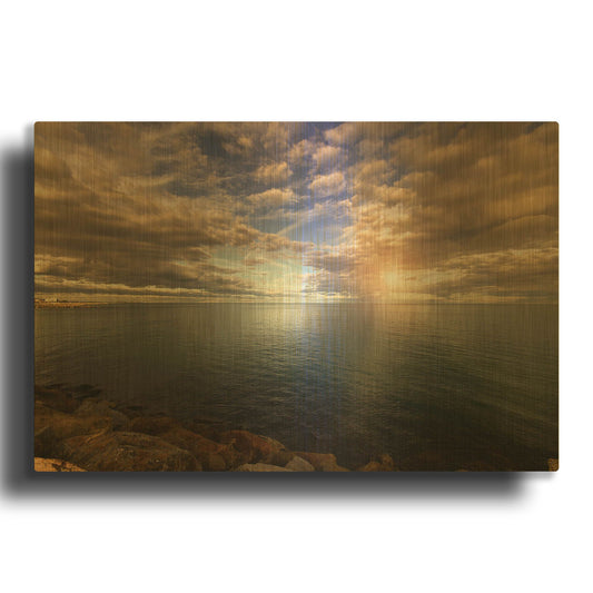 'Sunlight_StCyp' By Sebastien Lory Gold Metal Wall Art