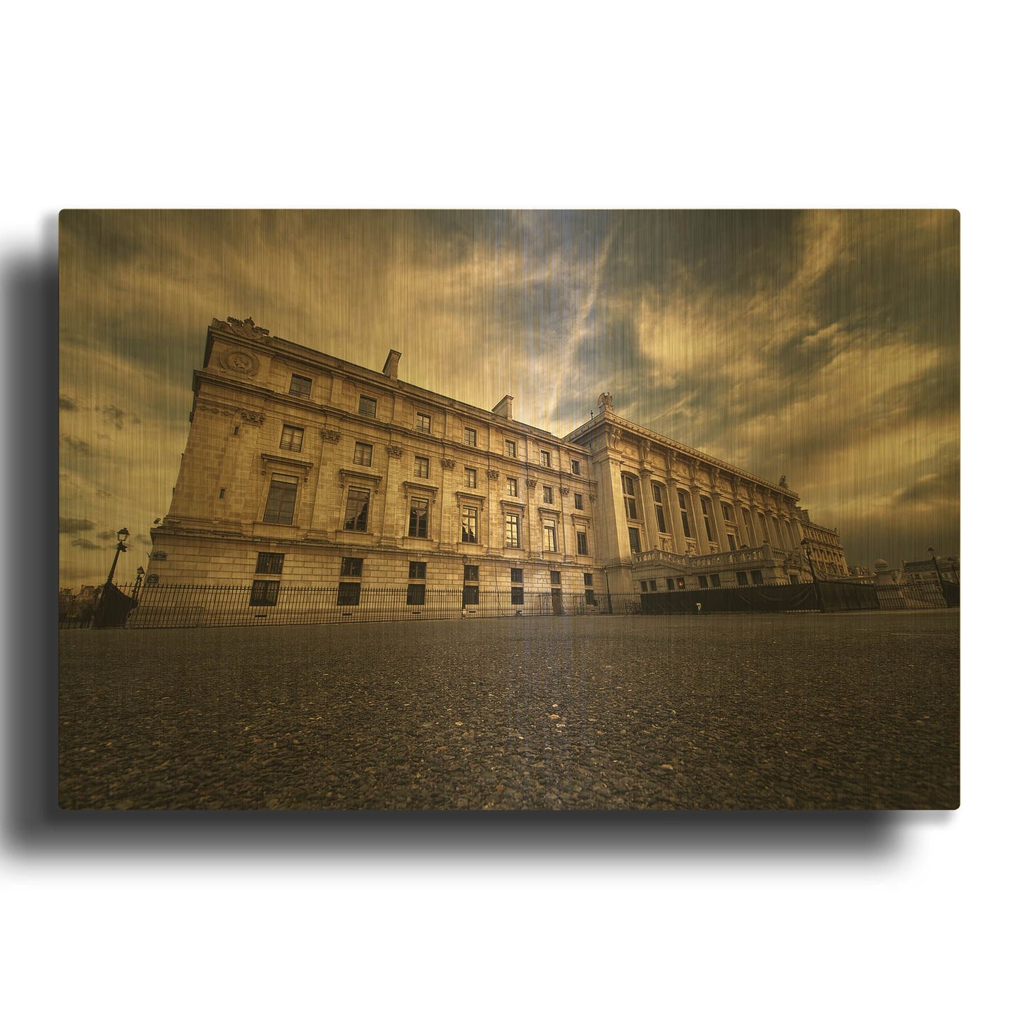 'Tribunal G de Instance' By Sebastien Lory Gold Metal Wall Art