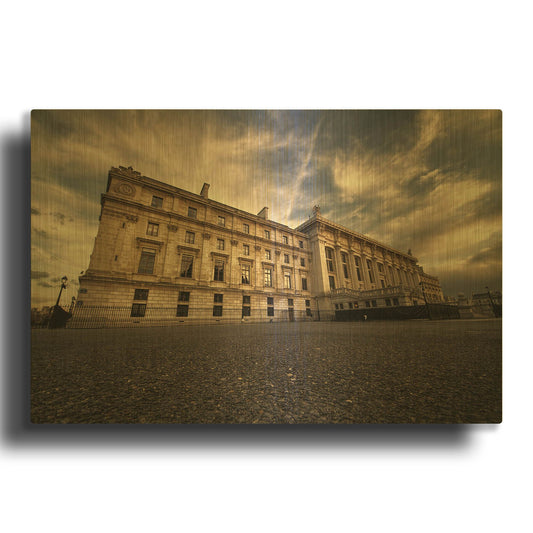 'Tribunal G de Instance' By Sebastien Lory Gold Metal Wall Art
